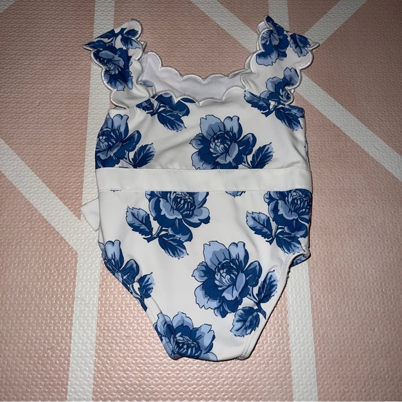 Floral Scalloped Edge Bathing Suit - Picture 2 of 3